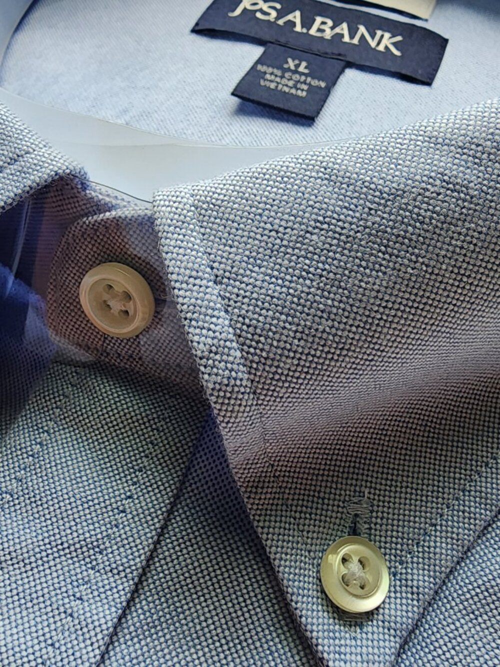 XL Blue Oxford Cloth Shirt Large Mens New Jos A Bank Button Down Collar Cotton - Picture 8 of 17